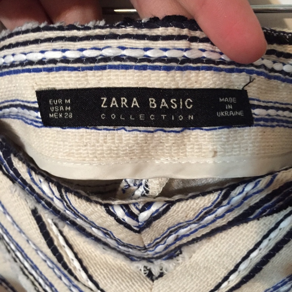 Tweed Striped Textured Zara Basic Skirt - Picture 2 of 3